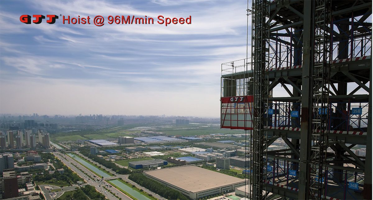 Standard Passenger hoist for high rise buildings up to 500m